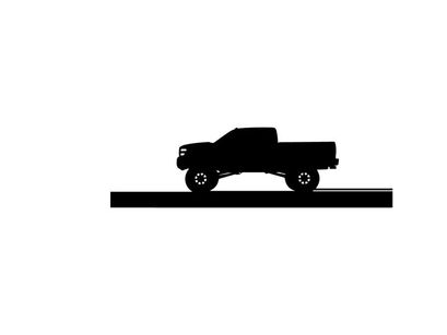 Silhouette of a pickup truck on a white background