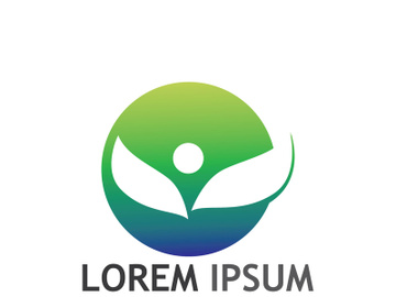 Natural green leaf logo. preview picture