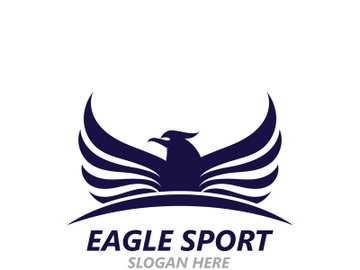 Eagle wing logo design vector image template preview picture