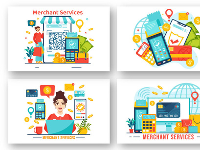 12 Merchant Service Illustration