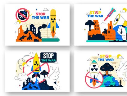 10 Stop The War Peace Illustration