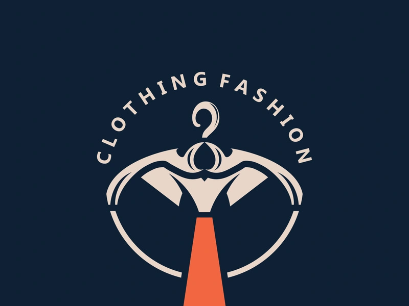 Clothing and Fashion logo design hanger concept, creative simple fashion shop business fashion vector beauty