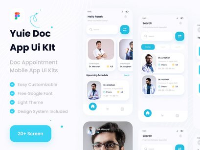 doctor appointment  mobile app ui kit