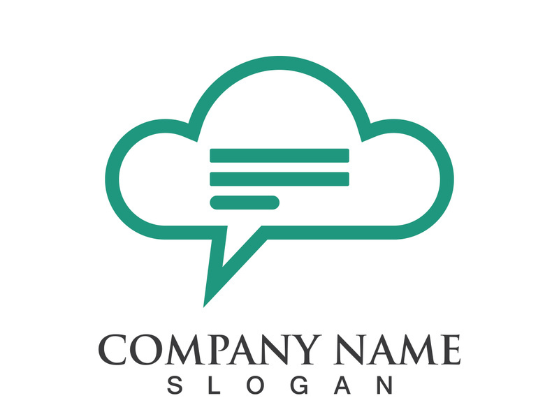 message bubble logo and symbol speech icon illustration