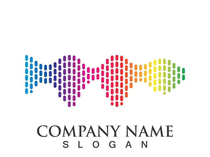 Sound waves vector illustration design template