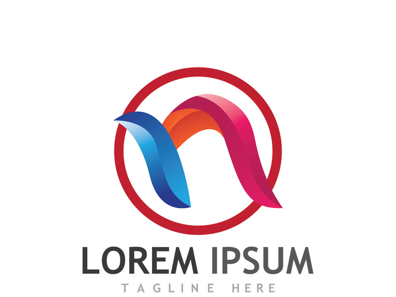 initial letter N logo with modern concept.