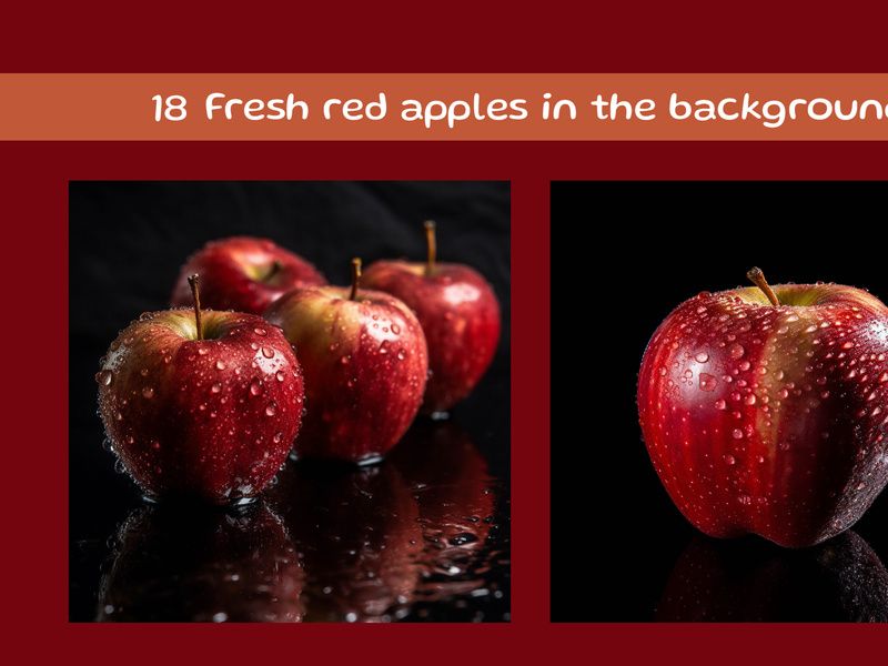 Fresh red apples in the background