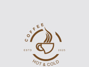Coffee drink logo vintage retro design simple concept illustration