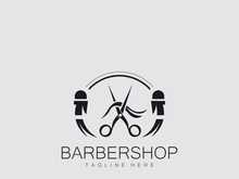 Barber Shop Vintage Element Style logo design