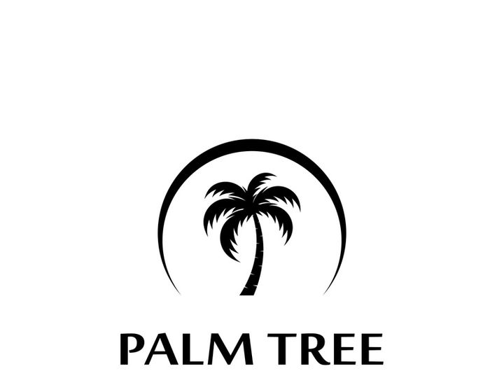Unique and modern arabian palm tree logo design.