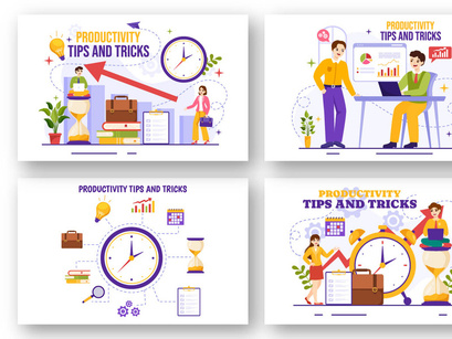 13 Productivity Tips and Trick Illustration