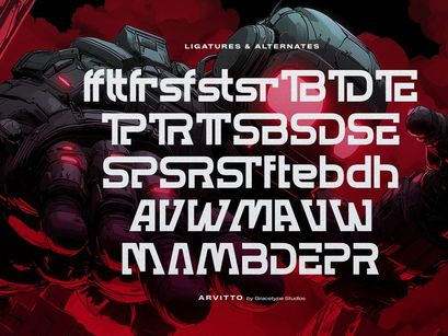 Arvitto | Futuristic Typeface