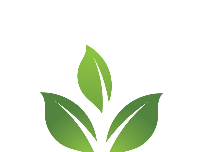 Logos of green Tree leaf ecology