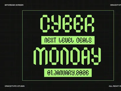 Bitstream Screen | Pixelated Font