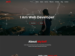 Jalil Personal Portfolio HTML5 Landing Page Template preview picture