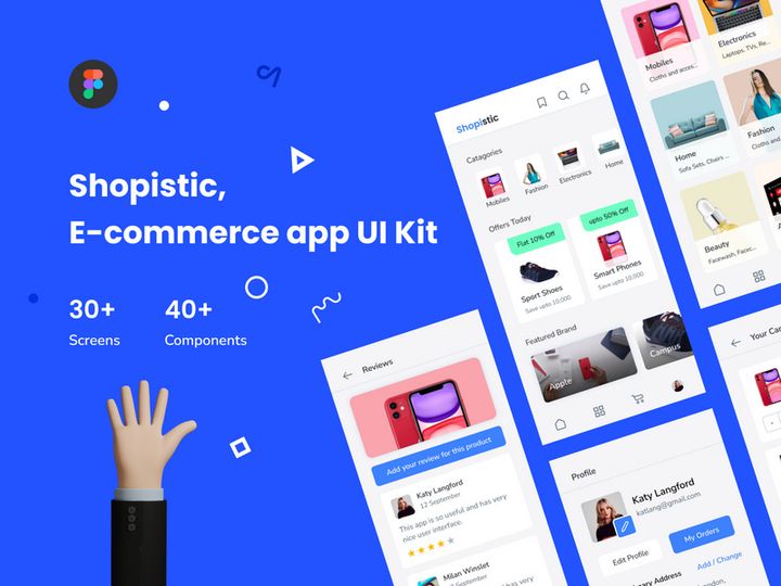 Shopistic - Ecommerce app UI Kit preview picture