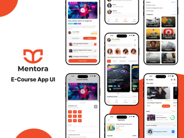 Mentora – E-Course Mobile App UI Kit (Figma) preview picture