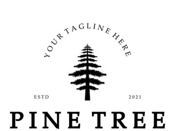 simple pine or fir tree logo,evergreen.for pine forest,adventurers,camping,nature,badges and business.vector preview picture