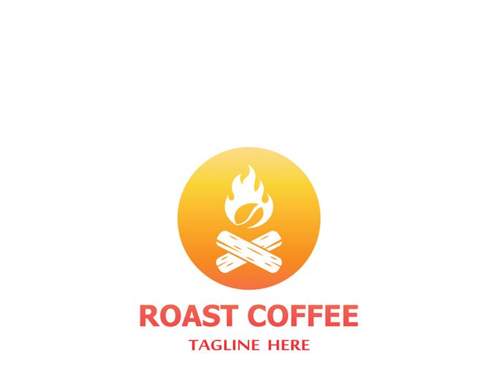 Premium coffee bean logo design.