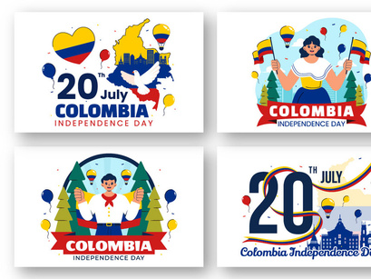 10 Colombia Independence Day Illustration