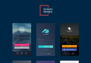 10 Login Screens Free UI Kit