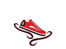 Icon shoe logo concept vector sneaker template shoes shop design