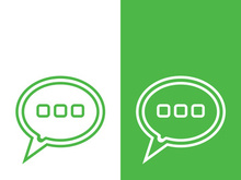 Speech bubble icon logo template vector illustration