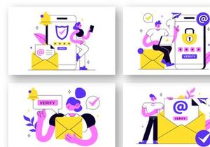 10 Email Verification Vector Illustration