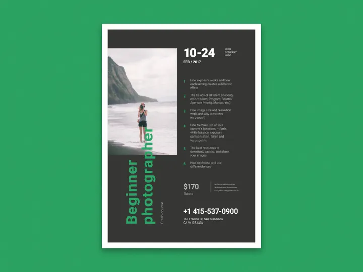 Beginner Photographer Poster