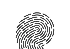 Digital fingerprint vector illustration logo icon