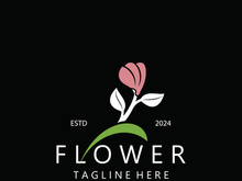 Flower logo design Floral emblem. Cosmetics, Spa, Beauty salon identity, Boutique and wedding invitations