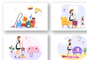 15 Professional Girl Maid Illustration