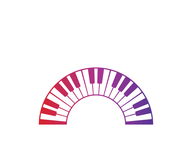 Keyboard piano vector Musical instrument illustration design template