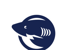 Shark illustration logo template vector