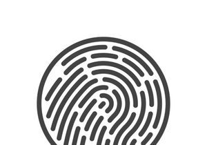 Digital fingerprint vector illustration logo icon