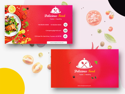 Creative Food Business or Visiting Card Design