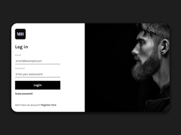 Login page template preview picture
