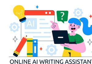 10 Online AI Writing Assistant Illustration