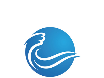 Water wave logo template. Vector illustration. preview picture
