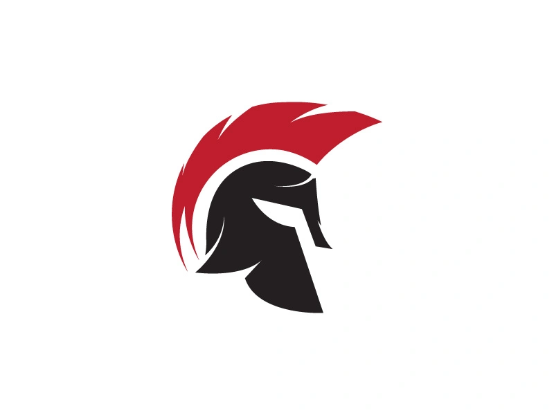 Spartan helmet icon illustration design