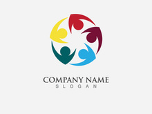 community care and Adoption  Logo template vector icon