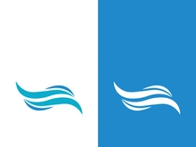 Wave beach vector illustration design logo