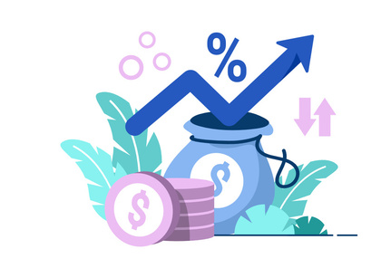 Inflation Business icon flat Illustration