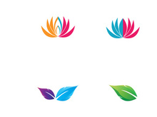 Beautiful colorful lotus flower creative design.