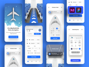 Flight Booking Ticket App Design preview picture