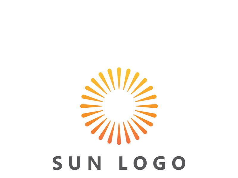 Sun logo design with a modern concept.