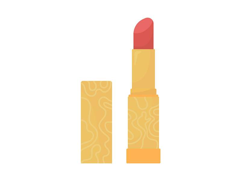 Red lipstick semi flat color vector object
