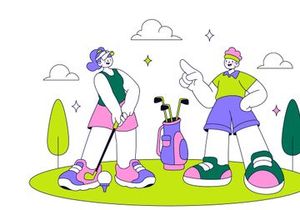 10 Golf Sport Vector Illustration