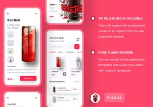 Energy Drink Store App Design