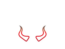 Devil horn Vector icon design illustration Template